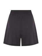 Lennox Cotton Knit Shorts Charcoal