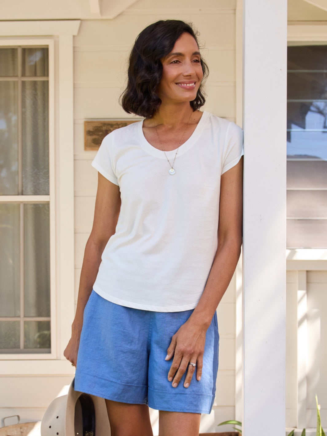 Leura Cotton T-Shirt Coconut