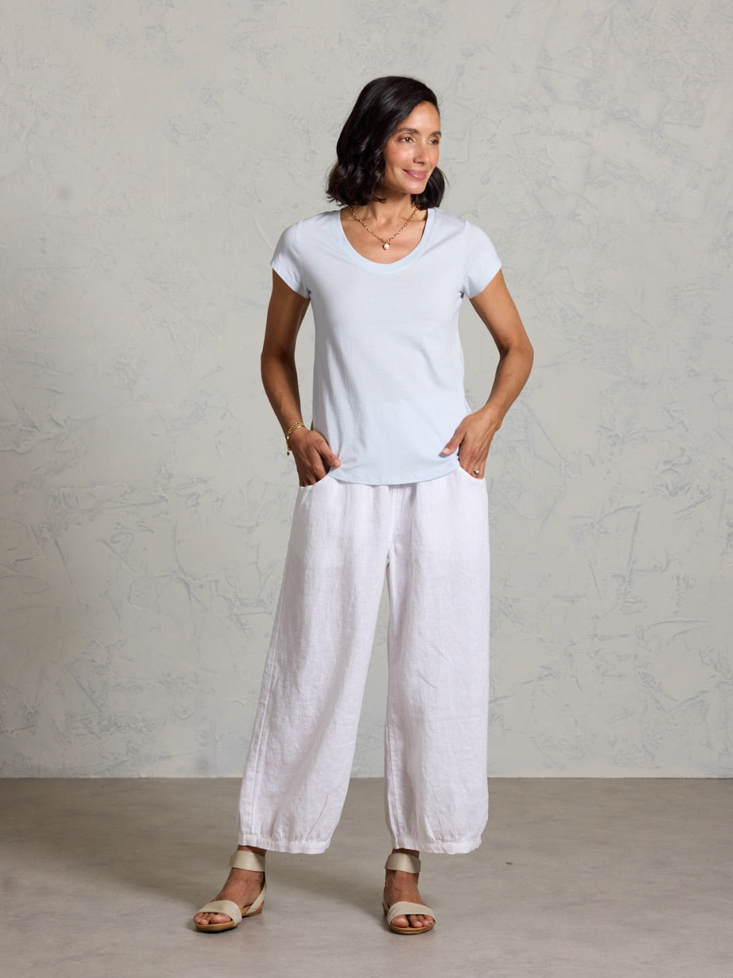 Leura Cotton T-Shirt Serene Blue