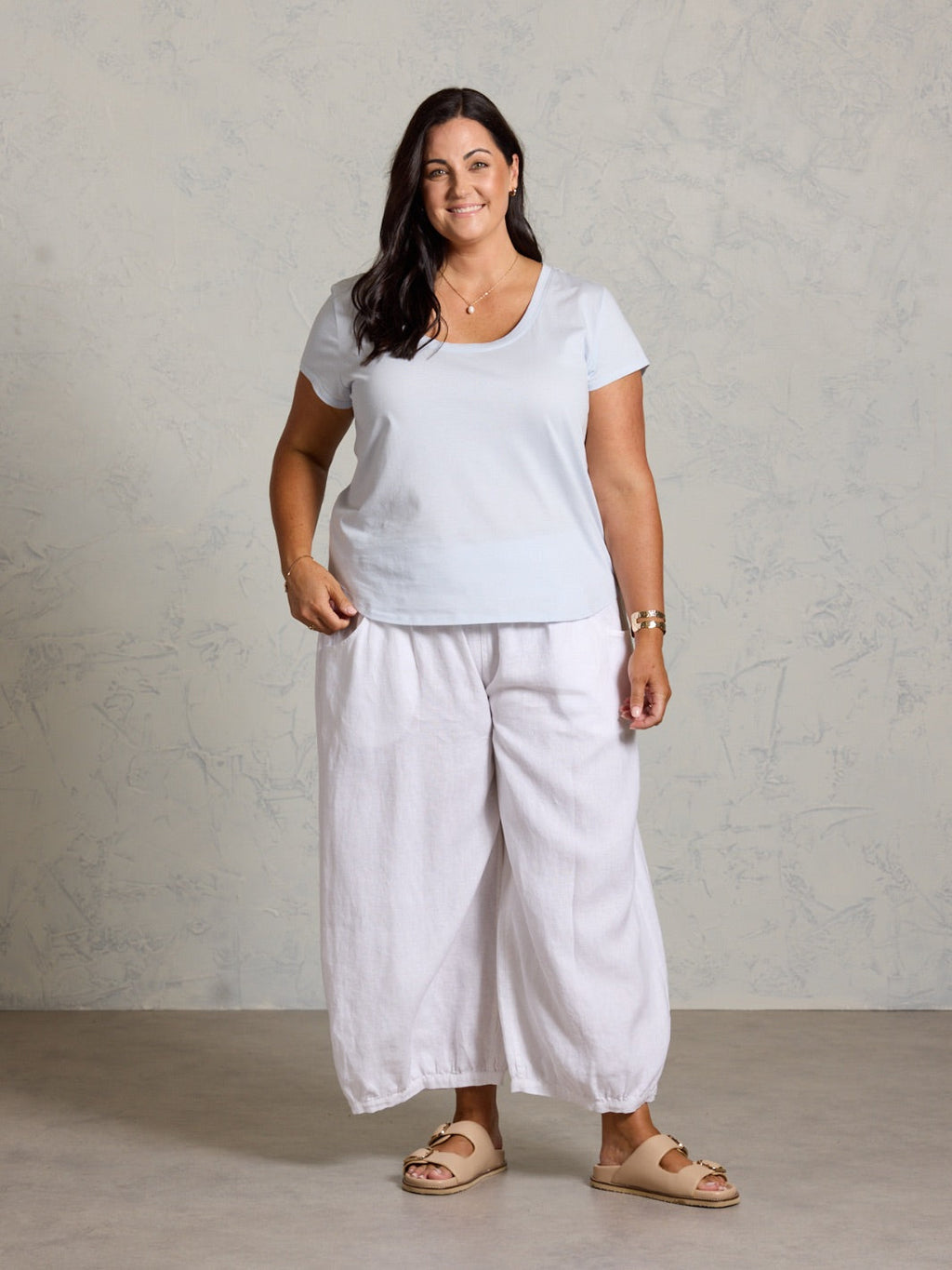 Leura Cotton T-Shirt Serene Blue