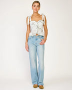 Line & Dot Primrose Top