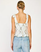 Line & Dot Primrose Top