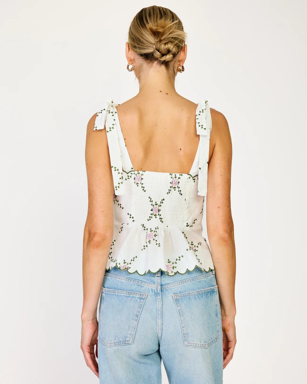 Line & Dot Primrose Top