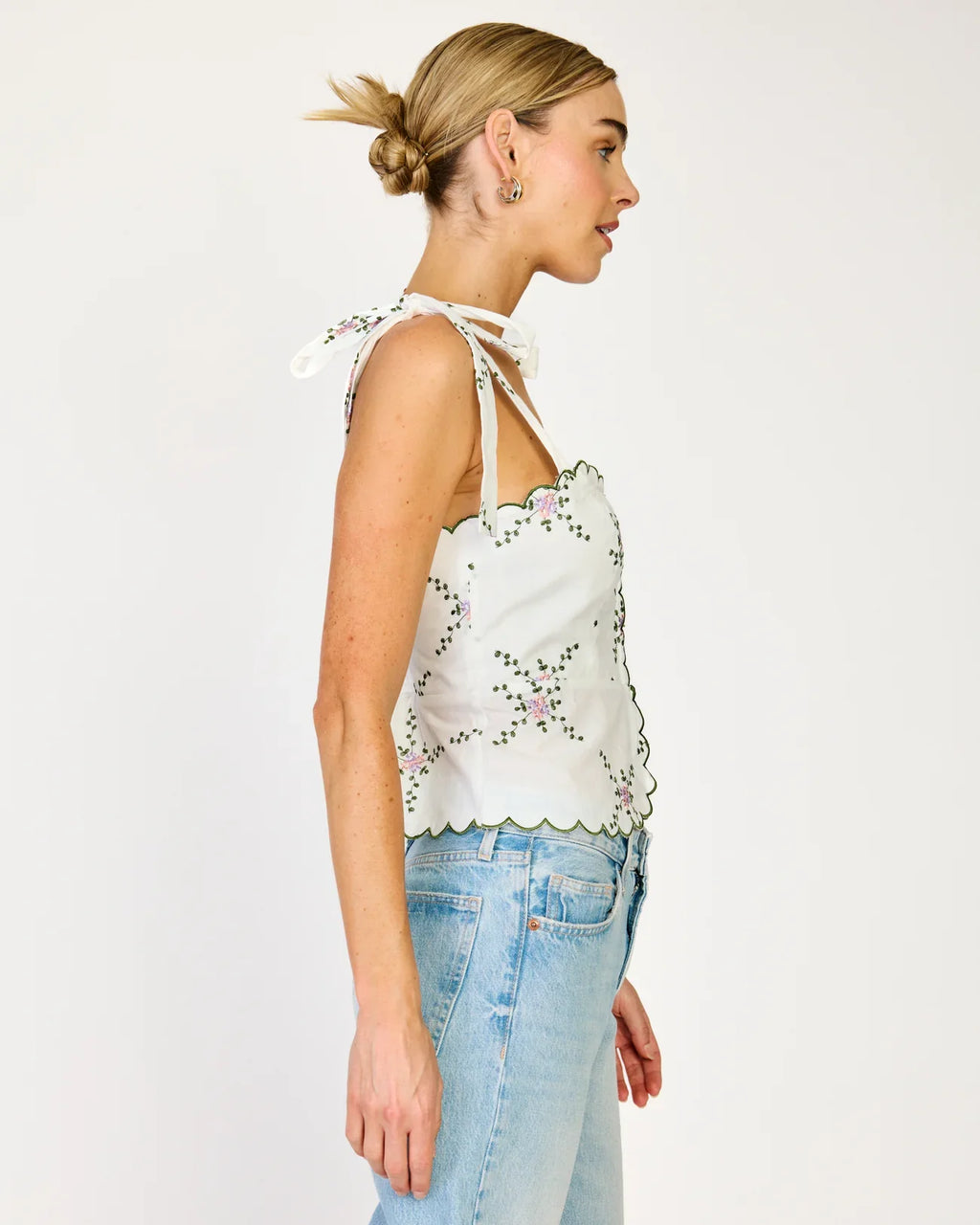 Line & Dot Primrose Top