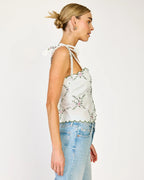 Line & Dot Primrose Top