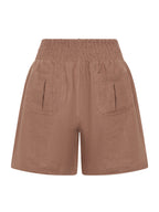 Mae French Linen Shorts Desert Sand