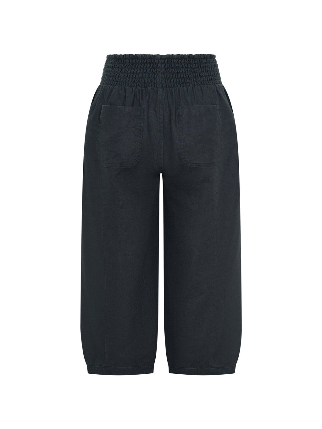 Marrakech French Linen Cropped Pants Charcoal