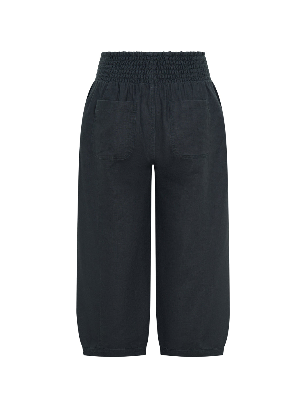 Marrakech French Linen Cropped Pants Charcoal