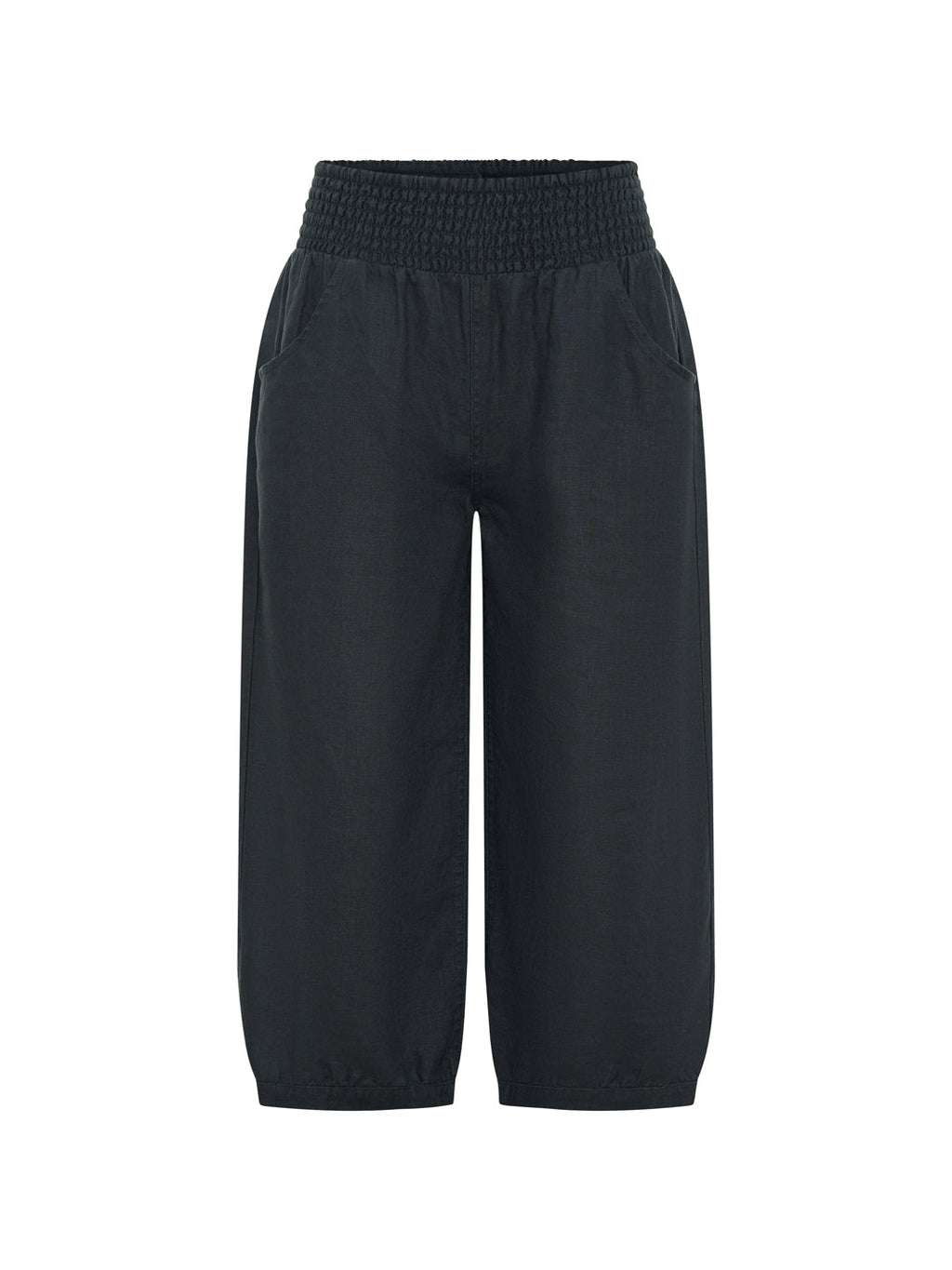 Marrakech French Linen Cropped Pants Charcoal