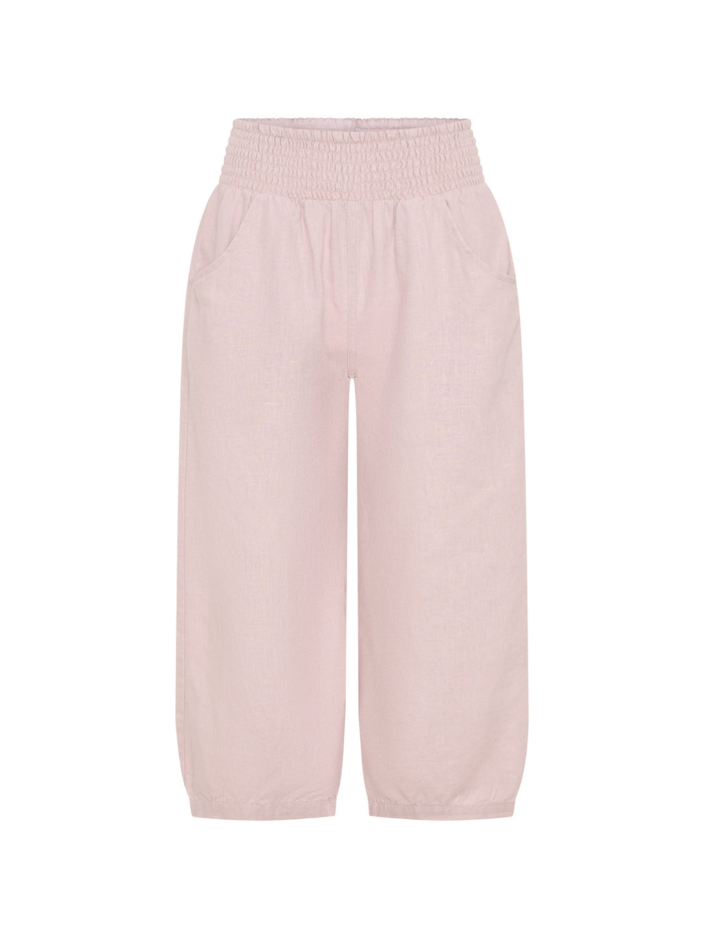Marrakech French Linen Cropped Pants Dusty Pink