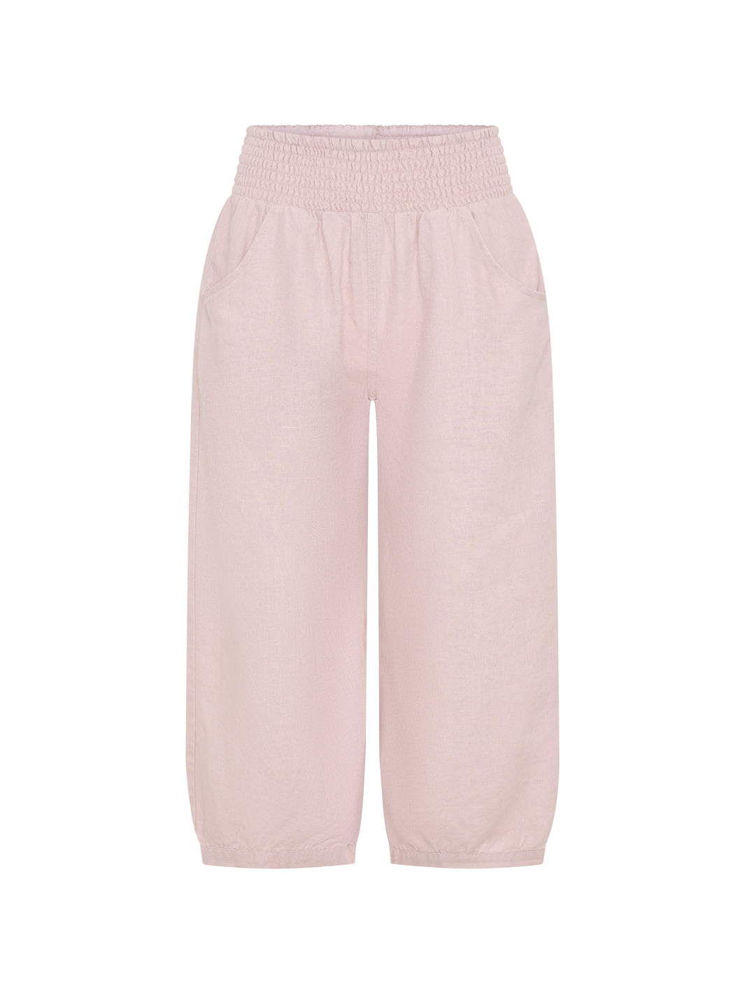 Marrakech French Linen Cropped Pants Dusty Pink