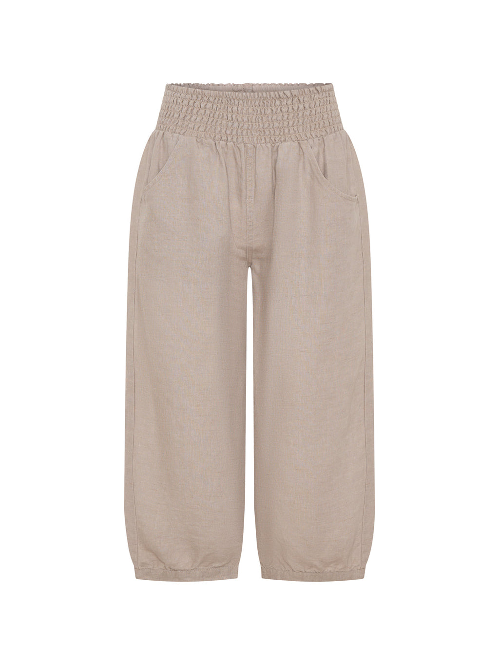 Marrakech French Linen Cropped Pants Flax