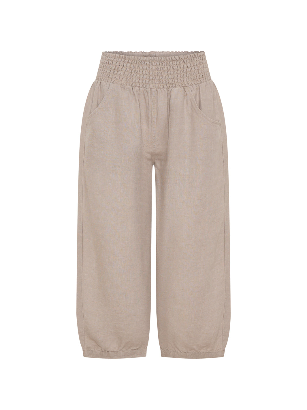 Marrakech French Linen Cropped Pants Flax