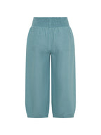 Marrakech French Linen Cropped Pants Tahiti Blue