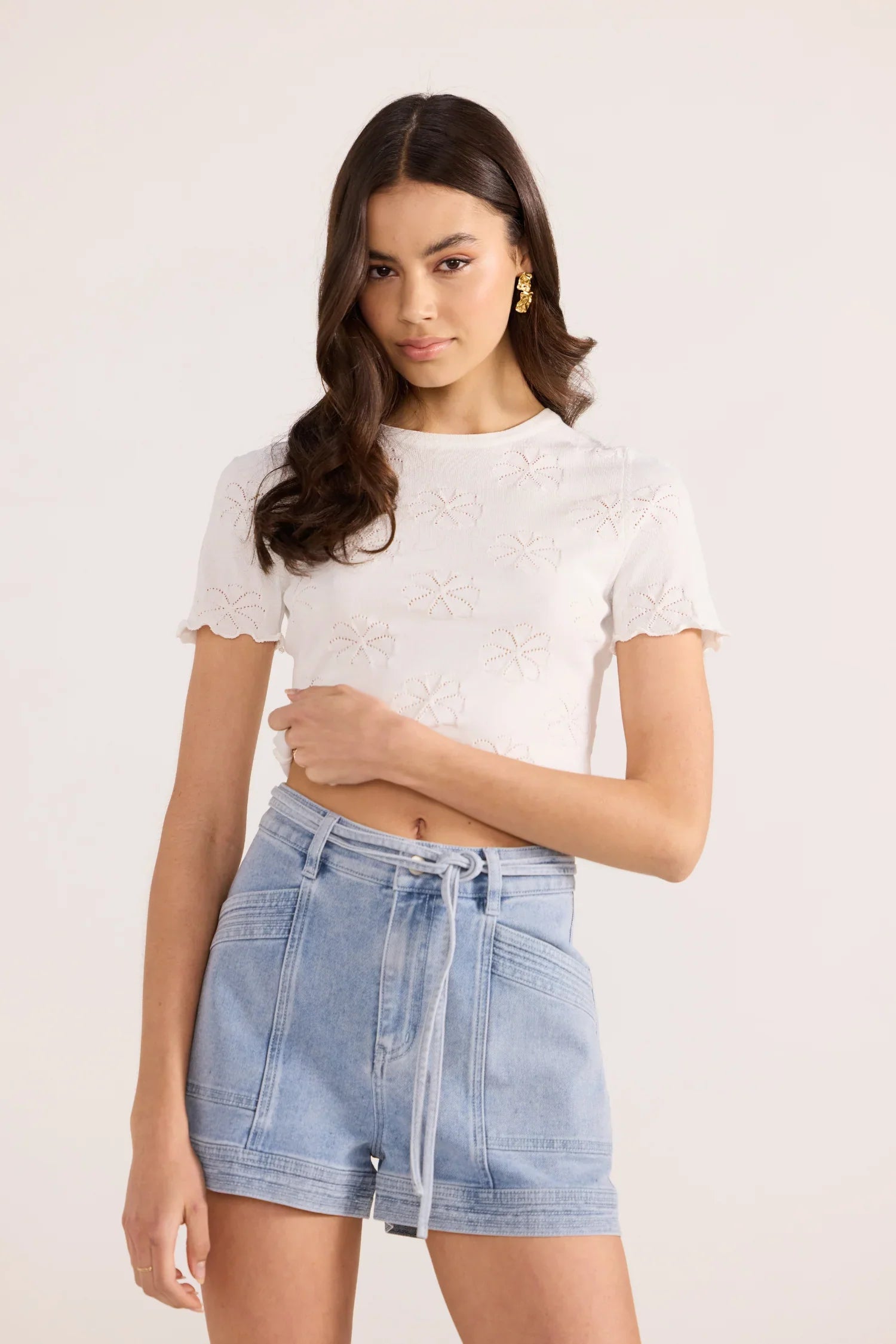 Minkpink Oliver Denim Panel Short