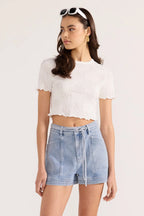 Minkpink Oliver Denim Panel Short