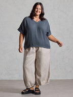 Montego Cotton Top Charcoal