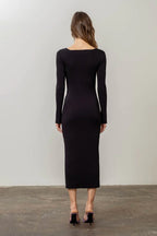 Moon River Ribbed Sweater Midi