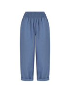 Nautical French Linen Pants Aegean Blue