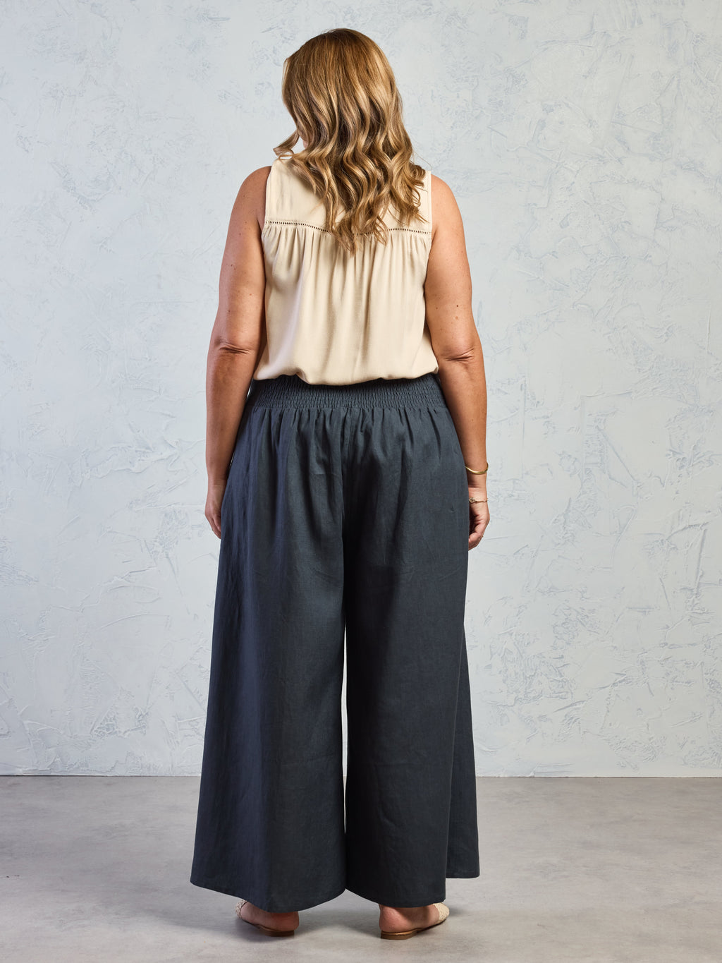 Portillo French Linen Pants Charcoal