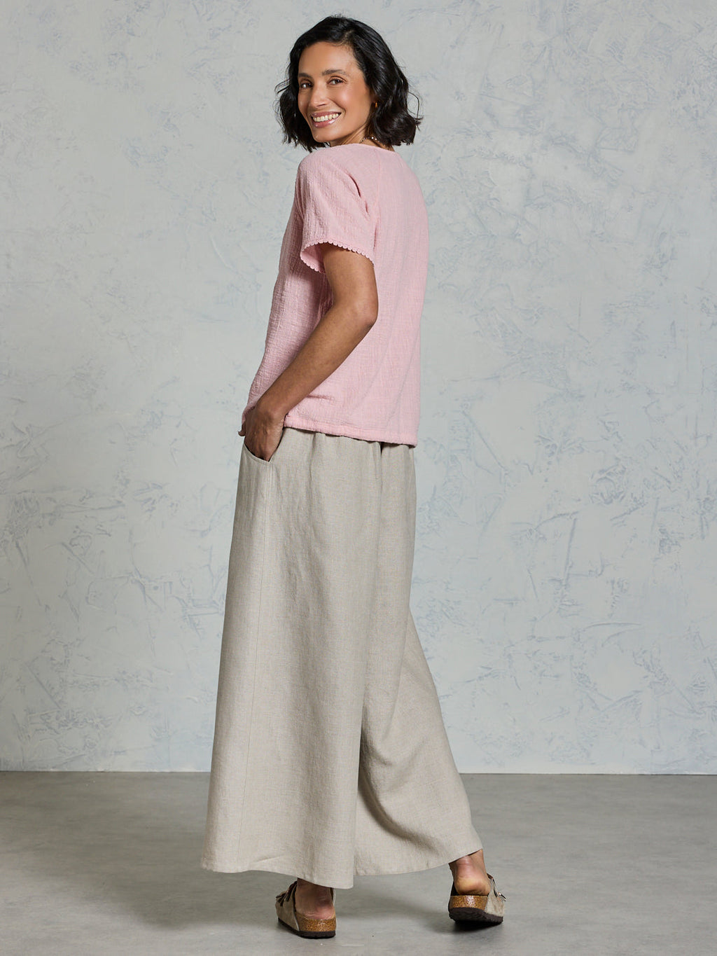 Daisy Organic Cotton Blouse Dusty Pink