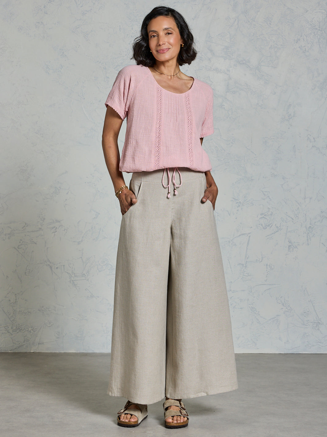 Daisy Organic Cotton Blouse Dusty Pink
