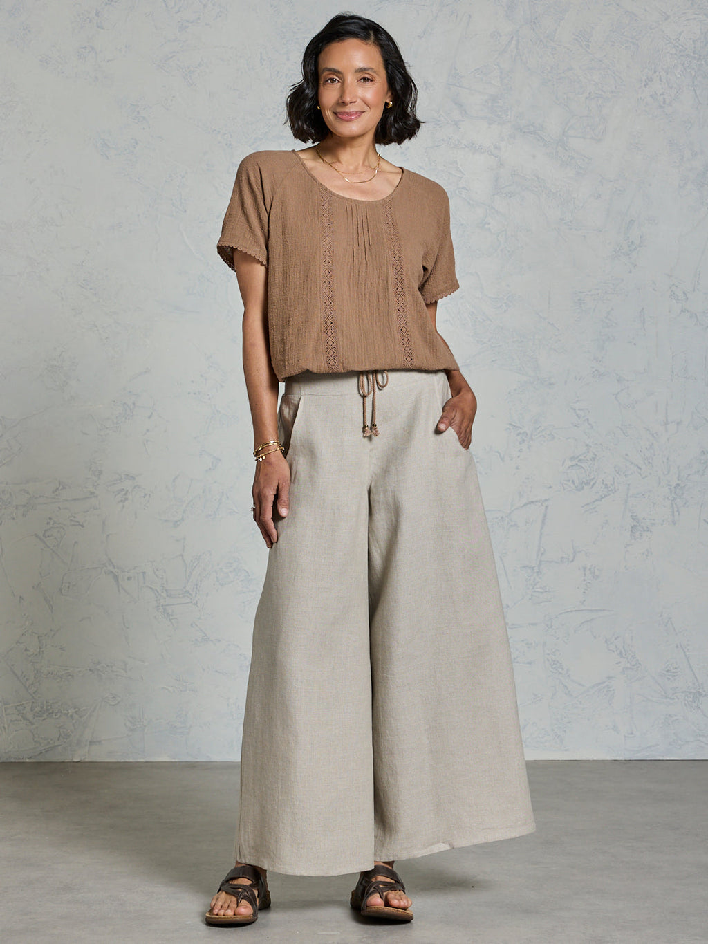 Daisy Organic Cotton Blouse Cinnamon