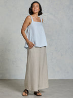 Soella French Linen Top Serene Blue
