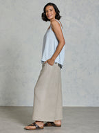 Soella French Linen Top Serene Blue