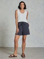 Lennox Cotton Knit Shorts Charcoal