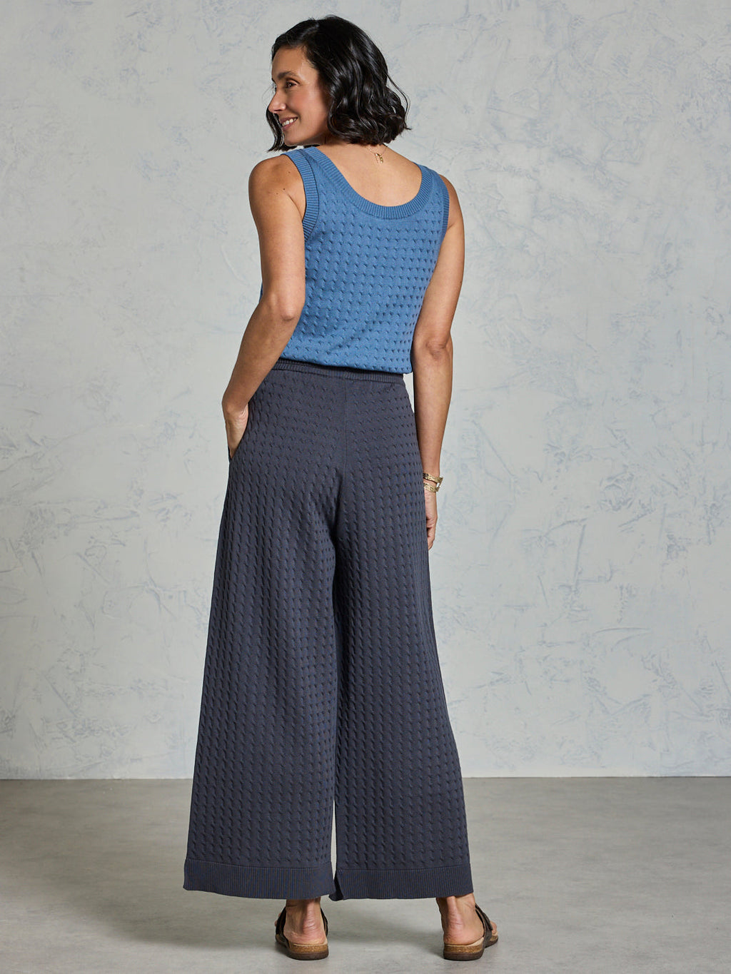 Pambula Cotton Knit Pants Charcoal