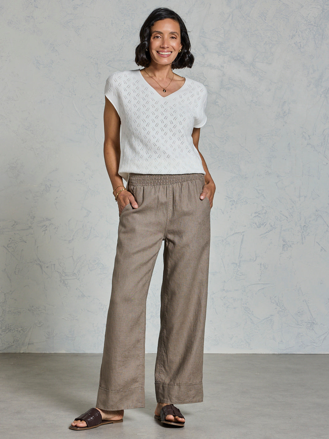 Yamba French Linen Pants Elm