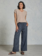 Yamba French Linen Pants Charcoal
