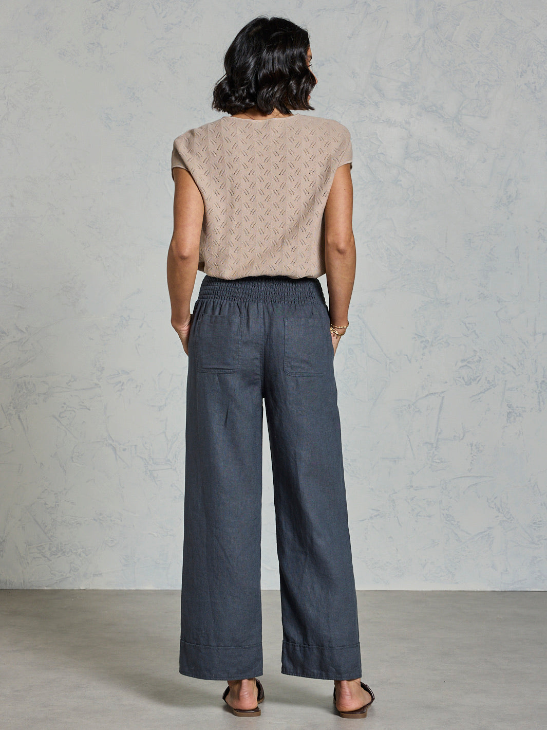 Yamba French Linen Pants Charcoal