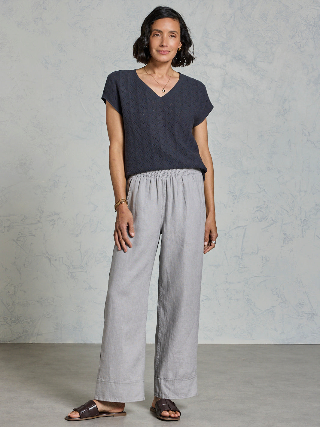 Yamba French Linen Pants Fog