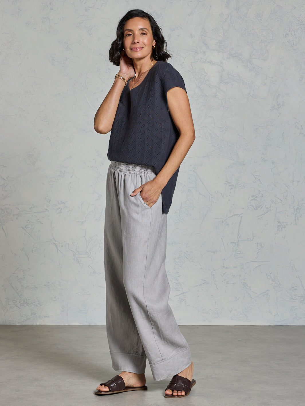 Yamba French Linen Pants Fog