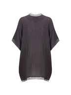 Rhea French Linen Kimono Charcoal