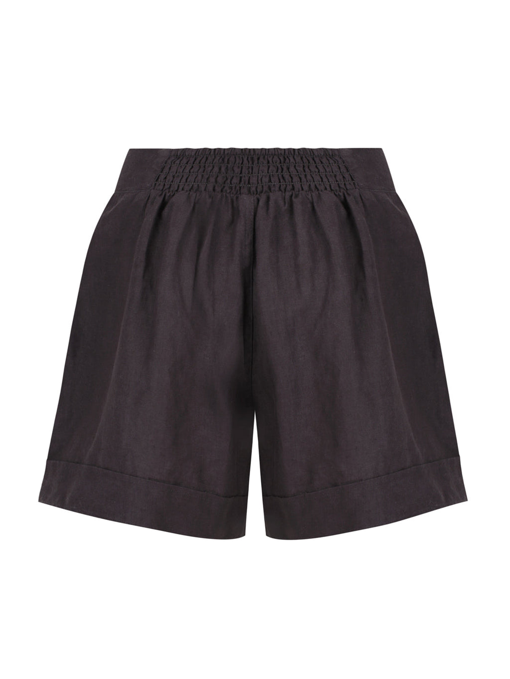 Paros French Linen Shorts Charcoal