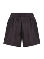 Paros French Linen Shorts Charcoal