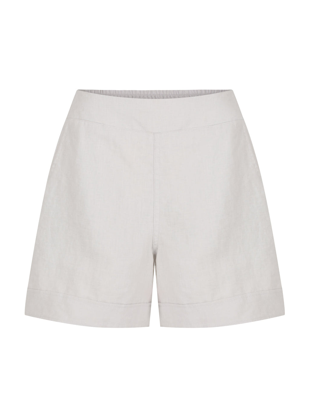 Paros French Linen Shorts Oyster
