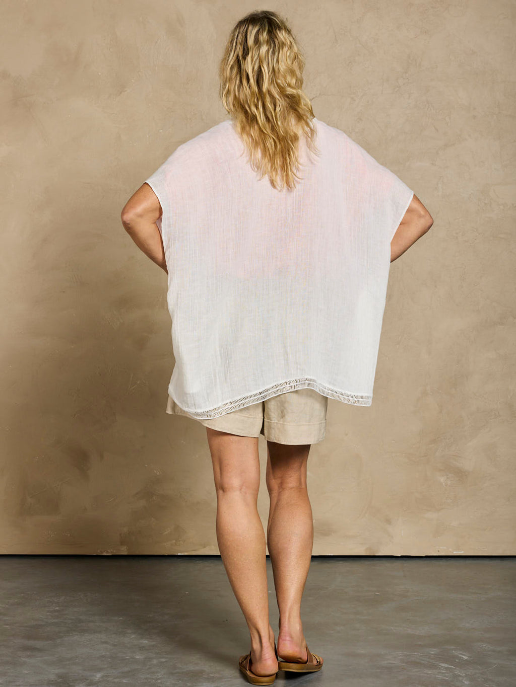 Rhea French Linen Kimono Coconut