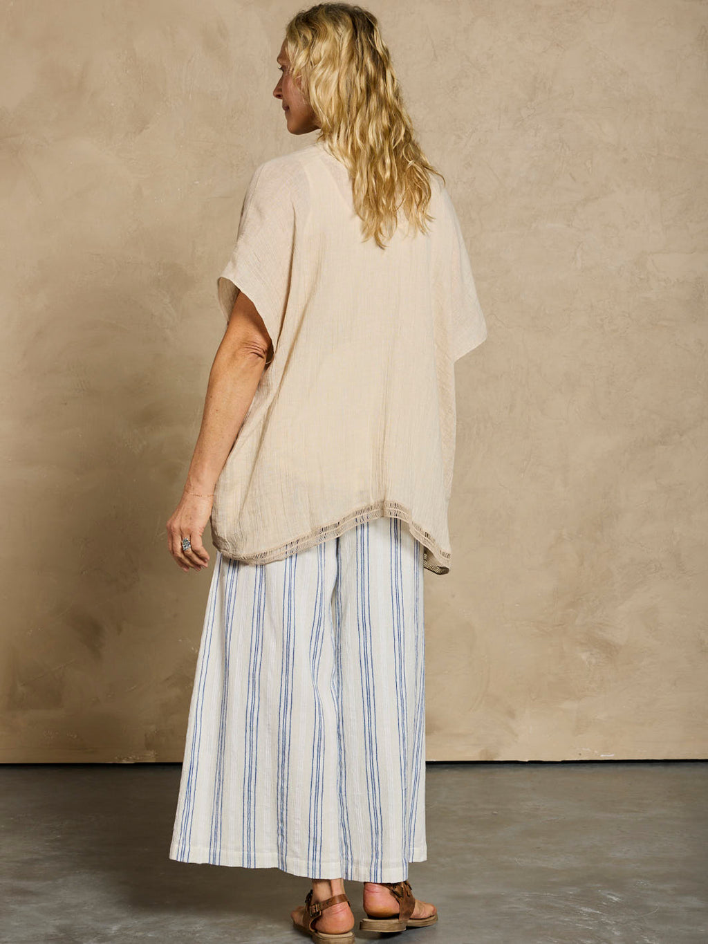 Rhea French Linen Kimono Stone