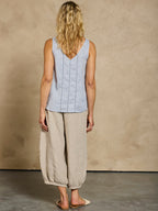 Giana French Linen Top Slate Blue