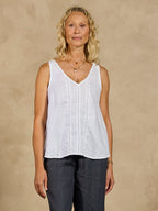 Giana French Linen Top White