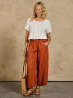 Sadhu French Linen Pants Rust