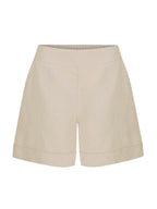 Paros French Linen Shorts Stone