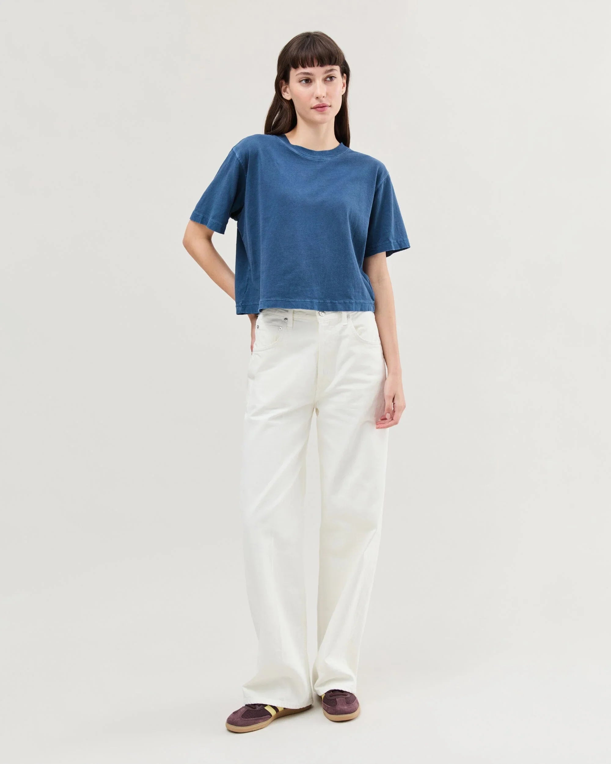 Richer Poorer Relaxed Crop Tee in Moonlit Ocean