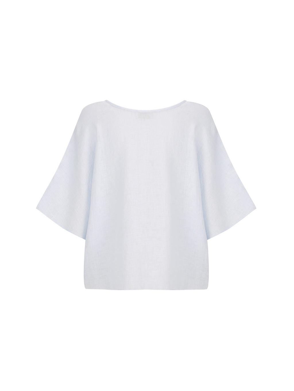 Selene Linen Top Serene Blue