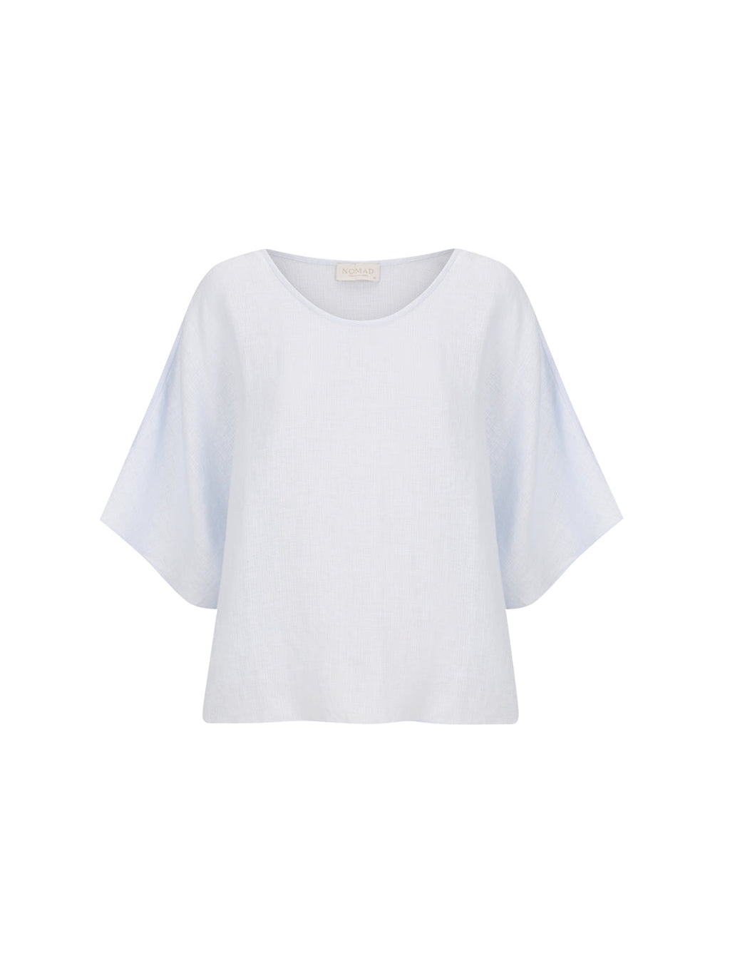 Selene Linen Top Serene Blue