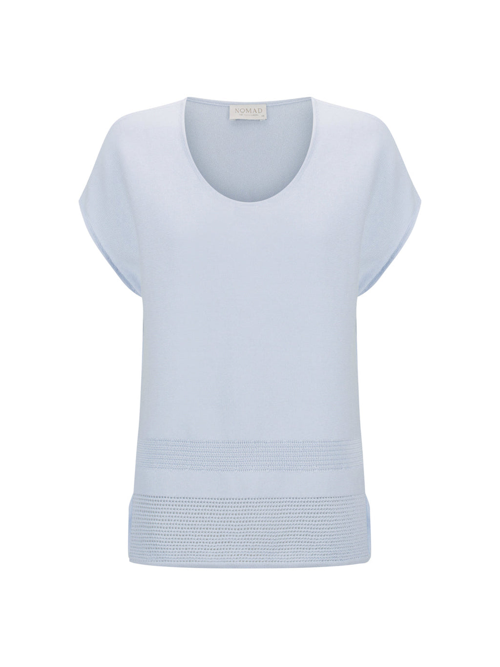 Sundown Cotton Knit Top Serene Blue